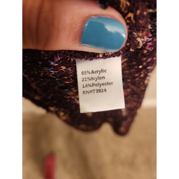 Misook Purple Tweed Heavyknit Sleeveless Dress Size XL - Picture 9 of 10